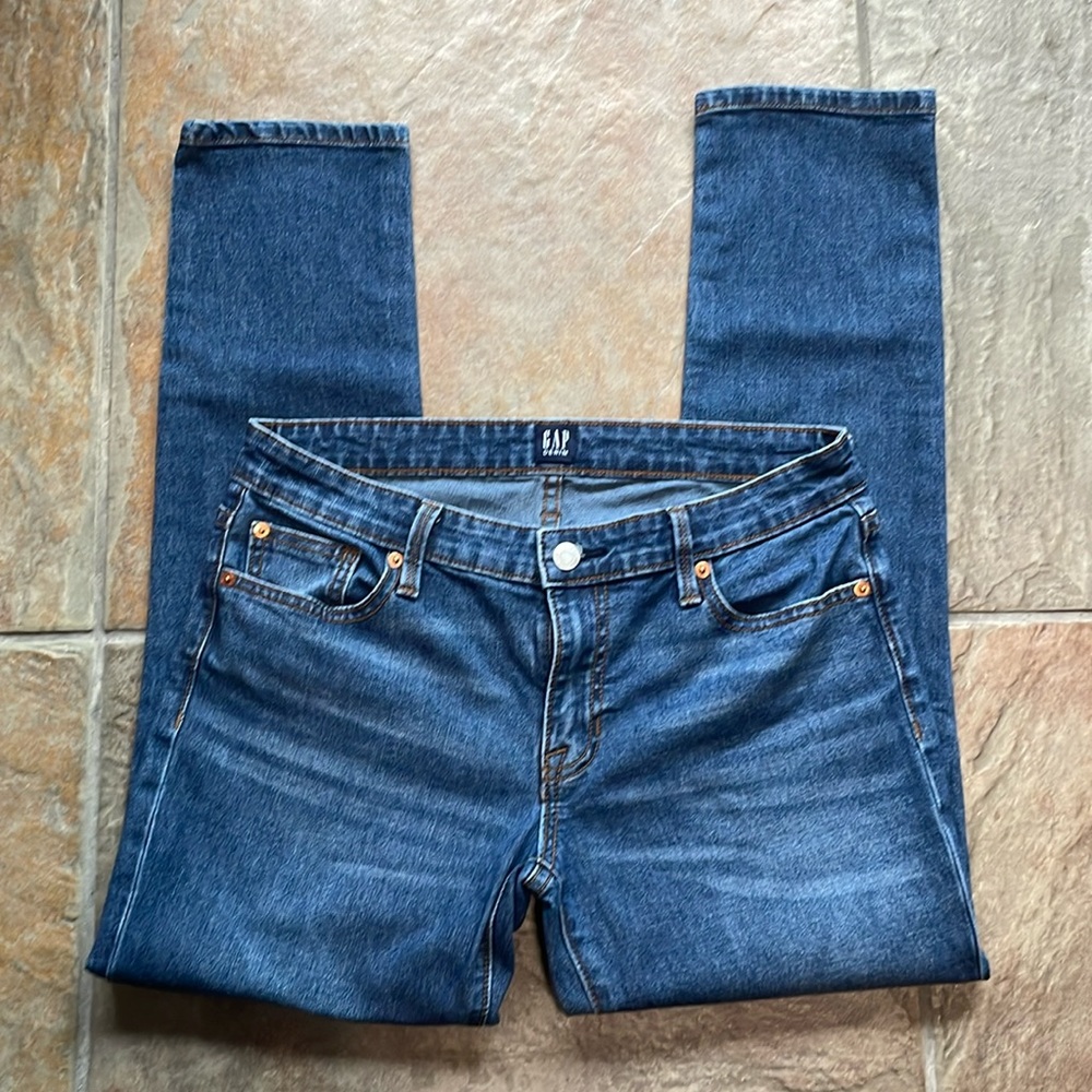 GAP Girlfriend Denim Jeans in Dark Indigo